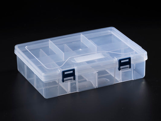 2 tiers, 8 c compartments plastic storage box