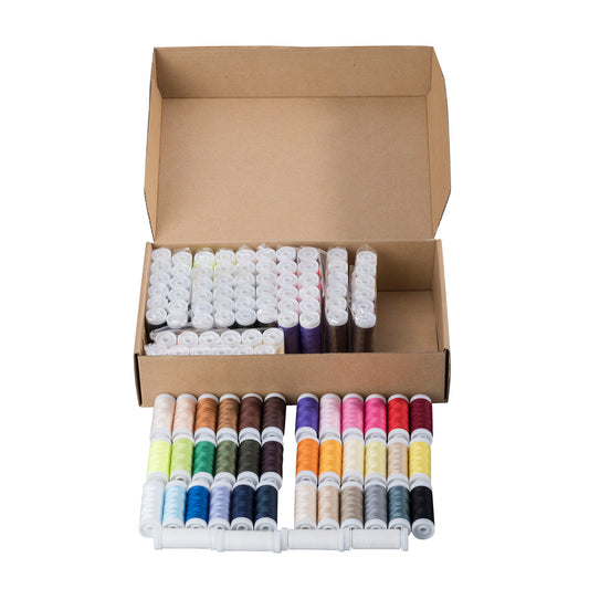 36rolls 100% Polyester Sewing Thread Kit 200meter for Home and Hotel