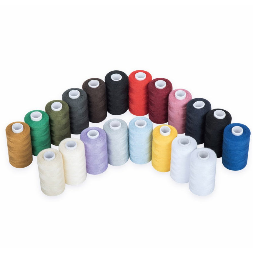 18 colors 500 meters 100% Polyester Sewing Thread